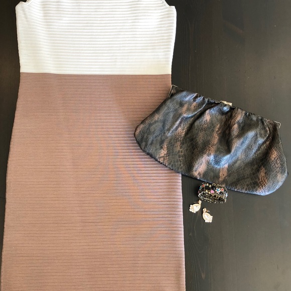 COLOR BLOCK BODYCON Dress. NWOT. - Picture 3 of 6